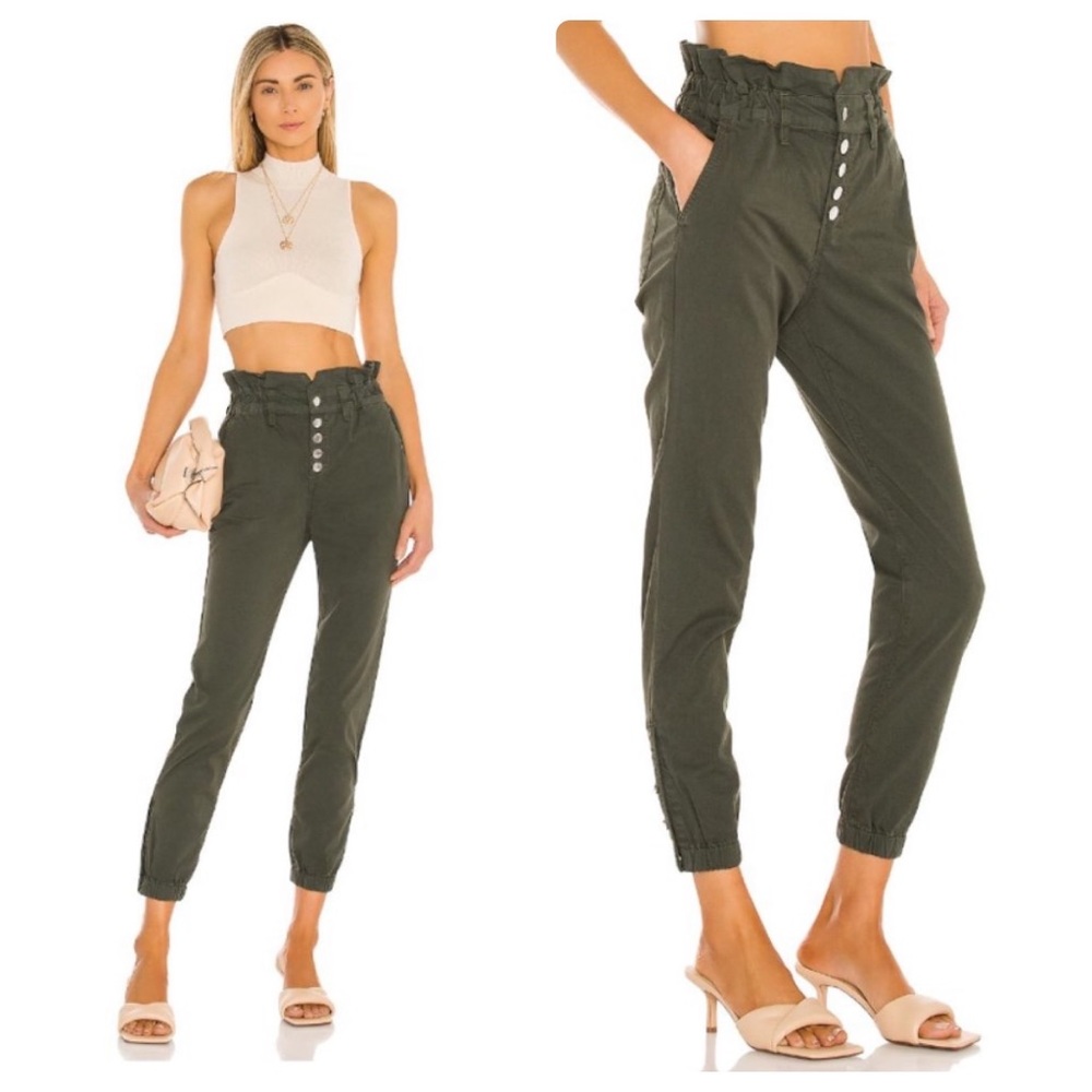 Veronica Beard Olive Green Track Pants